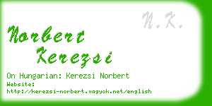 norbert kerezsi business card